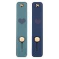 thumbnail image 1 of 2 Pcs Soporte de Dedo para Teléfono, Correa de Silicona para la Mayoría de los Smartphones Azul,Navy, 1 of 7