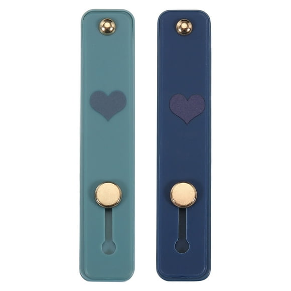 2 Pcs Soporte de Dedo para Teléfono, Correa de Silicona para la Mayoría de los Smartphones Azul,Navy