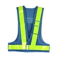 thumbnail image 4 of Chaleco de seguridad reflectante de alta visibilidad Chaleco de seguridad transpirable ajustable para trabajadores Azul, 4 of 9