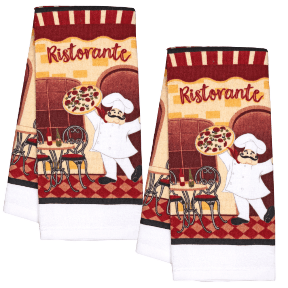 Kitchen Towels Chef Theme 2 Pack Dish Towel Chef Classic theme