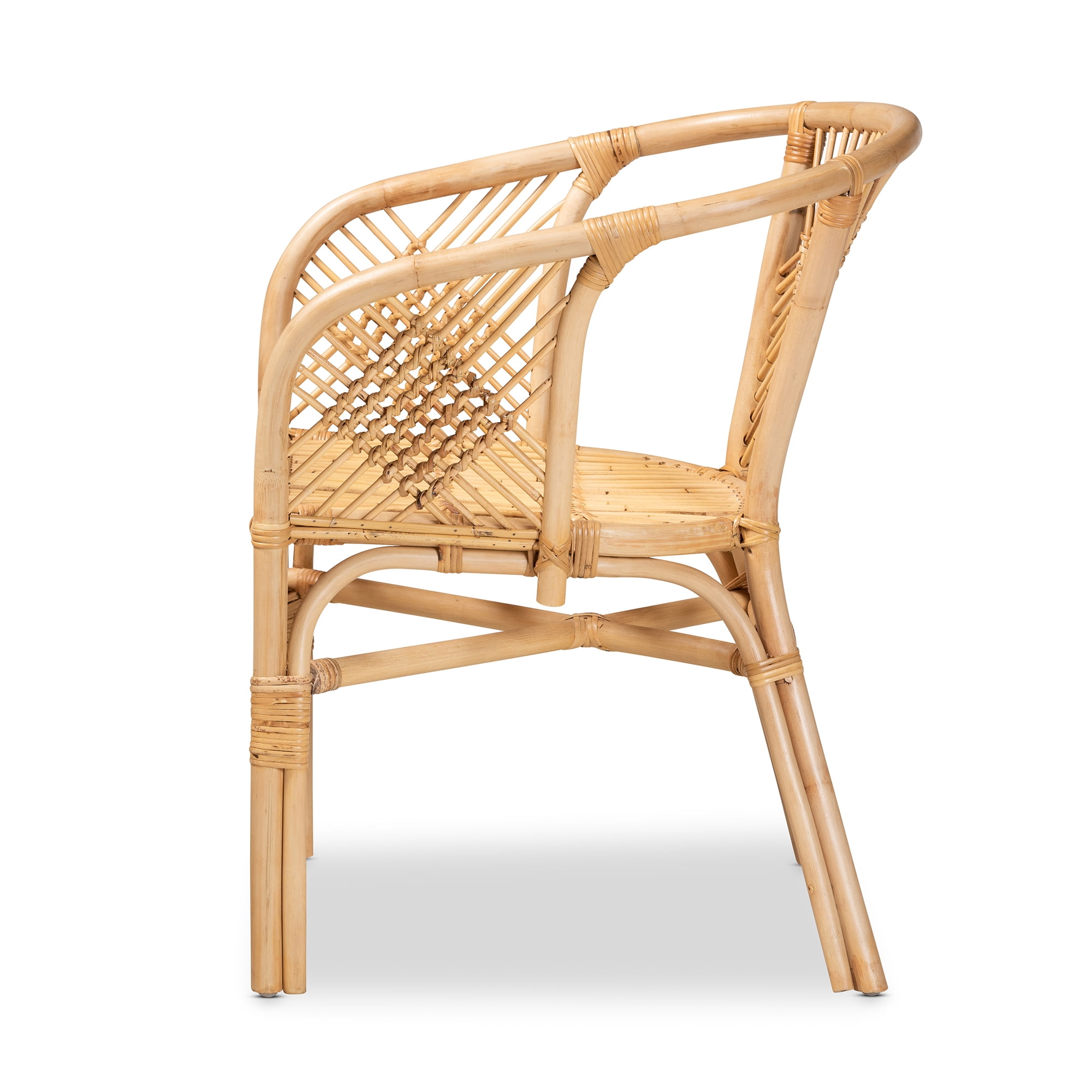 bali & pari Kagama Rattan BOHO Dining Chair, Natural Brown