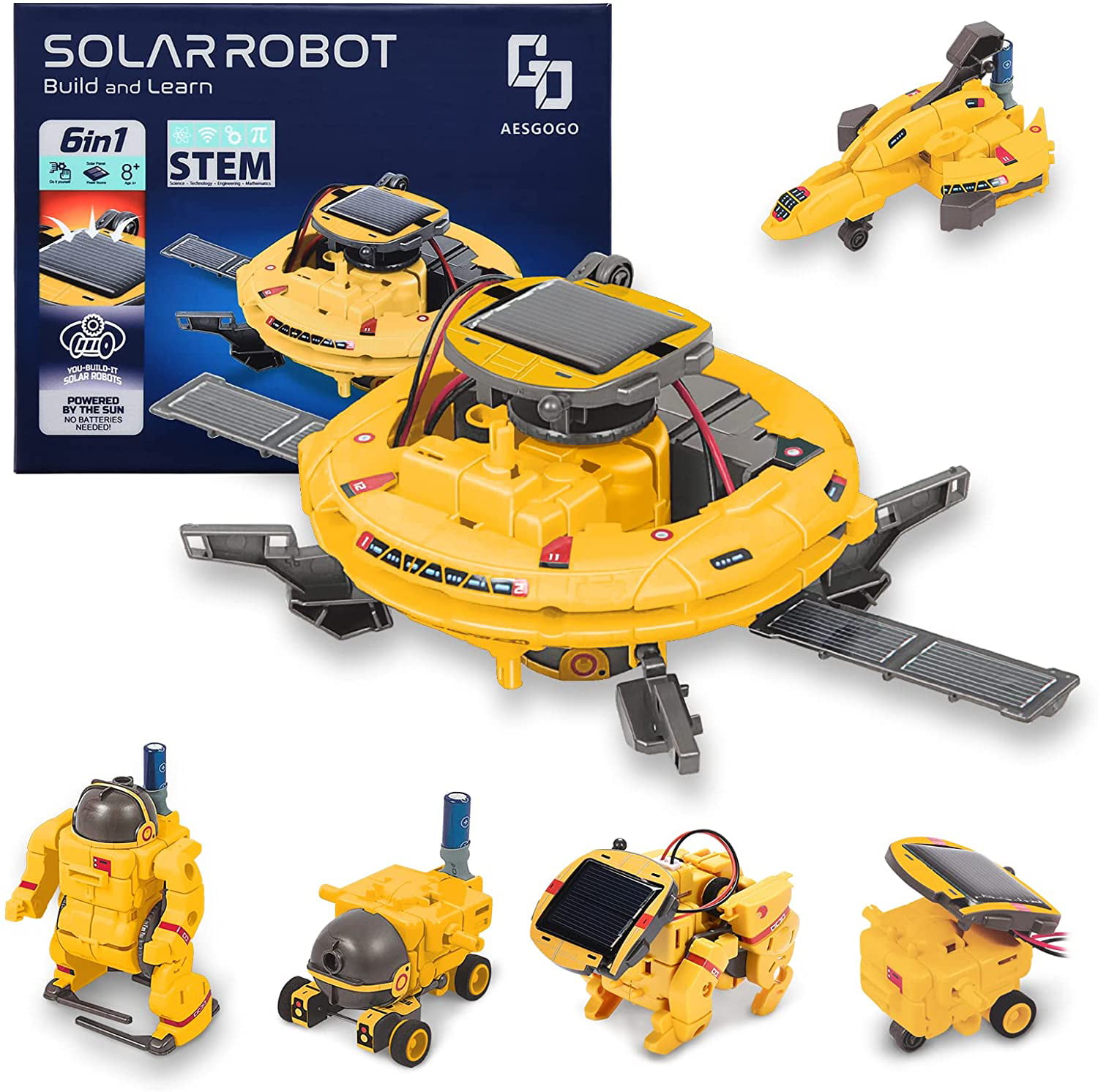 Solar Robot Stem Projects for Kids Ages 8-12 10-14 Space Toys Science Robotic Kit Experiment Kid Robot Model Engineering for Teen Building Gift