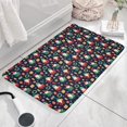 thumbnail image 3 of Dark Blue Christmas Santa and Gnome Flannel Non Slip Door Rugs,Washable Door Mats Indoor,Decorative Door Mats,Dirt-Resistant and Absorbent Doormat for Entrance,Bedroom,Kitchen,Bathroom,31.5"x17", 3 of 4
