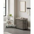 thumbnail image 3 of SONGMICS Laundry Hamper 29 Gal. Laundry Basket, Collapsible Clothes Hamper, Removable and Washable Liner for Bedroom Bathroom Black and Camel Brown, 3 of 7