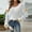 White, variant on Gift for Girls Ofreoo Women's Fashion Loose One Neck Off Shoulder Flared Sleeve Sweater With Floral Patchwork Top Fall Outfits for Women 2024