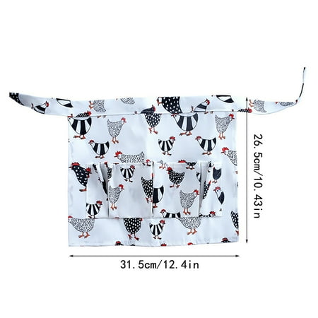 

Chicken Eggs Apron With Pockets Apron For Fresh Eggs Collecting Gathering Apron Rooster Chicken Themed Gifts plus Size Aprons for Women 3x No Tie