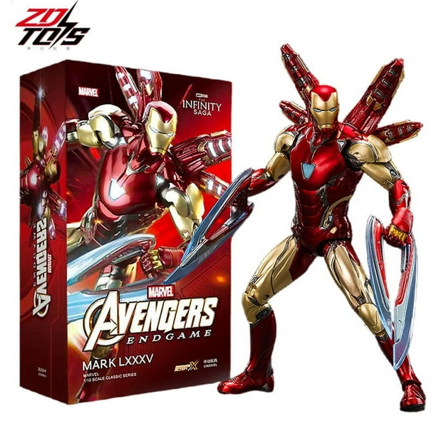 Figura de acción Iron Man Mark 85 versión LED 1:10 de Marvel Toys de ZD original, Vengadores: Endgame MK85, armadura de guerra, modelos coleccionables