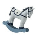 thumbnail image 5 of Christmas Rocking Horse Plush Toy Wooden Base Soft Festive Decor Ideal for Toddlers Holiday Nursery Shelf Display, 5 of 9