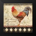 thumbnail image 2 of Coulter, Cynthia 20x20 Black Modern Framed Museum Art Print Titled - Rooster Sentiment II, 2 of 5