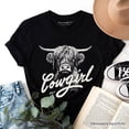 thumbnail image 6 of Highland Cow Vintage Cowgirl T-Shirt, Western Country Tee For Women, 6 of 6
