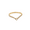 14k Black Gold Finish, variant on Round Cut Diamond Curved Wedding Ring- V Shaped Ring in 14K Yellow Gold Finish- Dainty Diamond Ring