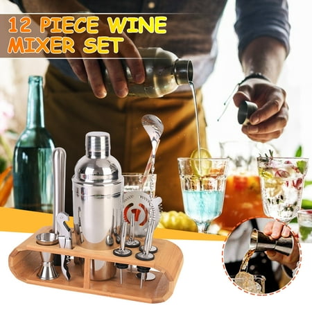 

RnemiTe-amo Deals！Kitchen Tools Kitchen Supplies Bartender Kit 12-piece Cocktail Shaker Set Home Bar Tool Kit With Stand