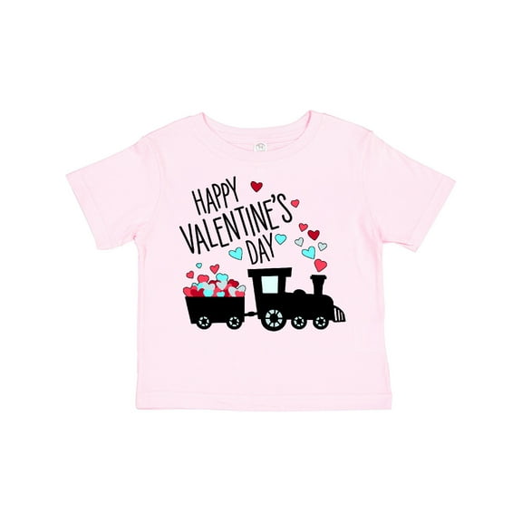 Inktastic Happy Valentine's Day Train Boys or Girls Toddler T-Shirt