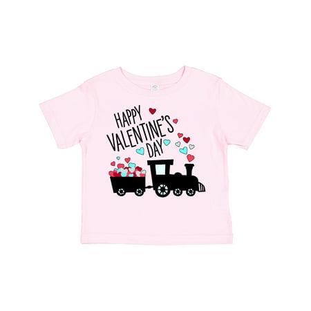 

Inktastic Happy Valentine s Day- Train Gift Toddler Boy or Toddler Girl T-Shirt