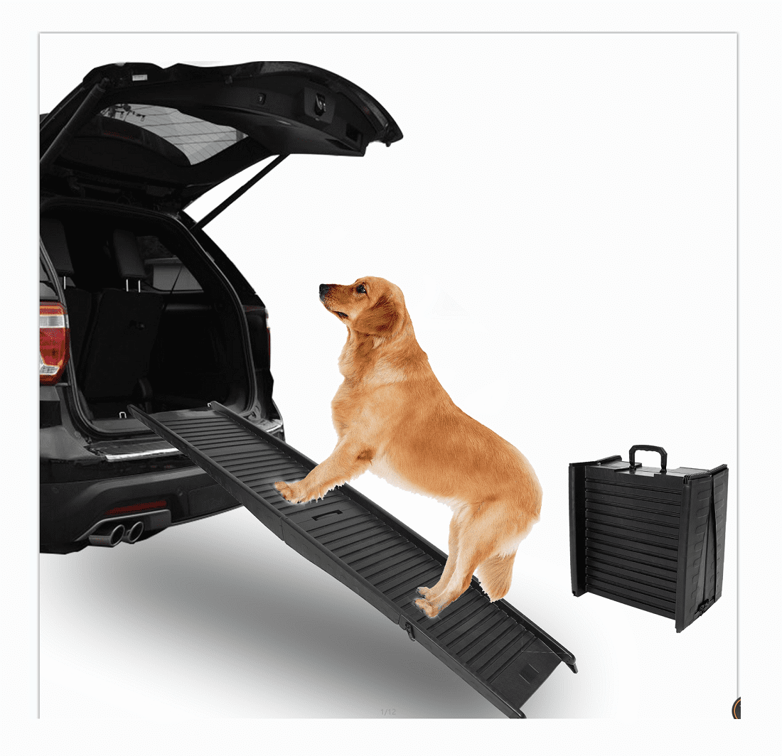 Dog Pet Ramp Backseat Stair Steps Foldable Travel Ladder for Car Truck SUV B