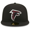 thumbnail image 2 of Men's New Era Black Atlanta Falcons  Main Patch 59FIFTY Fitted Hat, 2 of 6