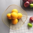 thumbnail image 2 of Metal Fruit Basket Iron Wire Fruit Basket Metal Fruit Vegetable Storage Bowl Round Storage Container Bowl Household Table Display Storage Baskets for Vegetables Snacks Eggs Bread, 2 of 8