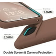 thumbnail image 2 of KOMI for Google Pixel 8 Case, Liquid Silicone Case with 2X Screen Protectors, Full Body Protective Cover, Shockproof, Slim Phone Case, Anti-Scratch Soft Microfiber Lining 6.2", Brown, 2 of 5