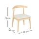 thumbnail image 2 of Ilios Innova | Set de 2 Sillas Nórdico de madera de caucho con asiento de tela color beige, diseño contemporáneo y cómodo para comedor, sala u oficina., 2 of 9