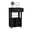 Black Particle Board, variant on JUYG Bayamon Bar Cart, Light Gray, 12 Wine Cubbies, 4 Legs