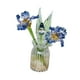 thumbnail image 2 of Ramo de flores de cristal con jarrón, figuras coleccionables de flores de iris para novia Estilo B, 2 of 9