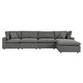 thumbnail image 2 of Modway Commix 5-Piece Outdoor Patio Sectional Sofa in Charcoal, 2 of 10