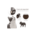 thumbnail image 2 of Jaula Transportadora Portátil Perro Gato Conejo Mascota café blanco, 2 of 5