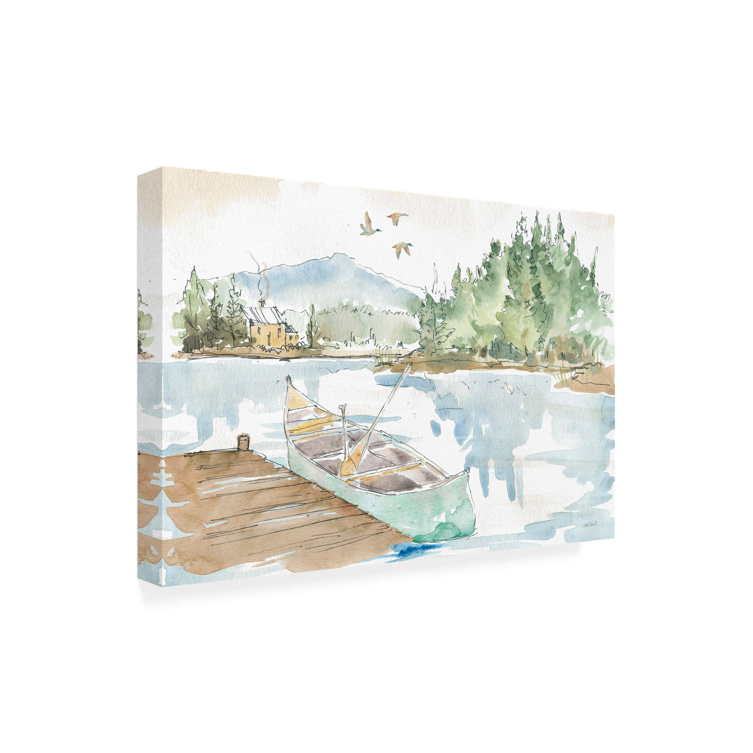 Anne Tavoletti 'Lakehouse I' Canvas Art