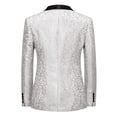thumbnail image 2 of Beauty-Emily Men's 2-Piece Printed Suit with Luxury Blazer & Black Tie – Jacquard Floral, Single-Breasted Shawl Collar, Wedding, Party & Dinner Wear, 2 of 6