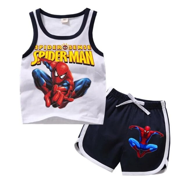 Verano T-shirts Filles Garçons Graphique Pur Coton Cartoon Anime Vêtements Hauts Sans Manches