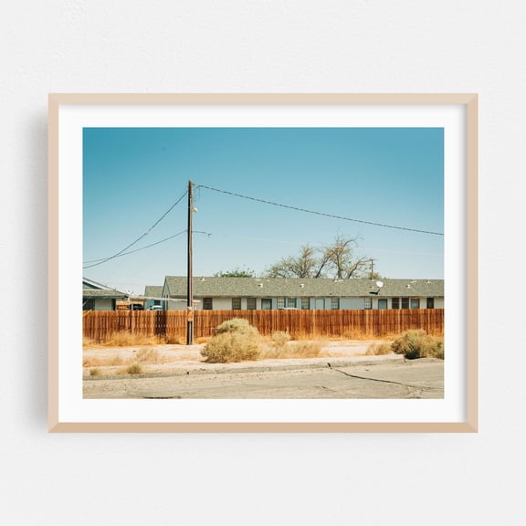 North Edwards 01 - North Edwards California Photography Oak Framed Wall Art Print 16 x 20 inches