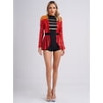 thumbnail image 6 of YiZYiF Women Circus Ringmaster Costume Halloween Master Lion Tamer Fancy Dress Bodysuit Outfits Red-A 3XL, 6 of 7