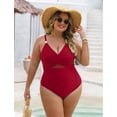 thumbnail image 4 of Traje de baño de una pieza Blooming Jelly 2025 para mujer, color rojo, talla M, 4 of 6