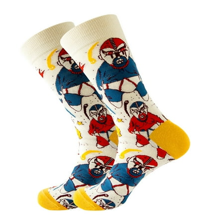 

ZMHEGW Socks For Women Geometric Food Diamond Printing Medium Tidy Street British Stockings Socks For Women
