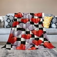 thumbnail image 2 of Shangniulu Valentines Day Throw Blanket Buffalo Paid Throw Blanket for Couch Soft Decorative Buffalo Check Throw Blanket Love Heart Throw Blanket Romantic Girlfriend Wife Couple Valentine Gifts, 2 of 6