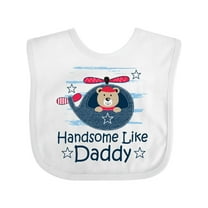 Inktastic Handsome Like Daddy for Boy Boys Baby Bib