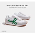 thumbnail image 3 of LUCKY STEP Stylish Retro Casual Comfortable Running Walking Shoes,Grey/Green,Womens, 3 of 12