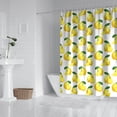 thumbnail image 2 of Yellow Lemon Fruit Slices White Pattern Shower Curtain 72"x84" ,Bathroom Decorative Shower Curtains Set with 12 Hooks,Modern Waterproof Washable Shower Curtain, 2 of 6