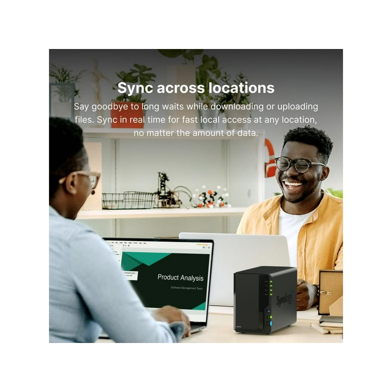 Synology, 2-bay DiskStation DS223, Diskless, Centralized Data