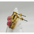thumbnail image 5 of Pink Opal & Topaz Gold Earrings, 5 of 5