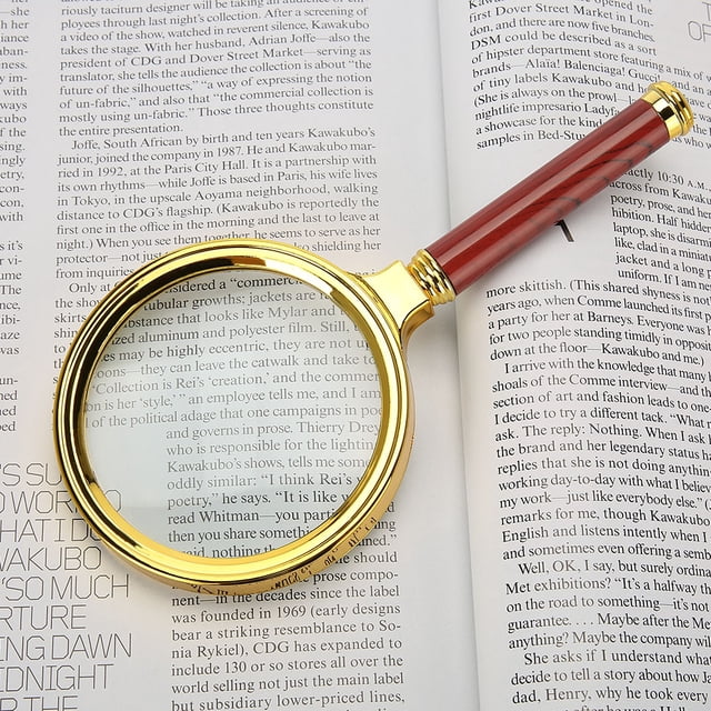 Lupa De Mano Con Lupa 10X Con De Madera Desmontable Para Leer Y Comprobar Joyas