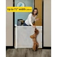 thumbnail image 2 of Retractable Baby Gate,Mesh Baby Gate or Mesh Dog Gate,33" Tall,Extends up to 55" Wide,Child Safety Gate for Doorways, Stairs, Hallways, Indoor/Outdoor（Grey,33"x55", 2 of 6