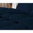 thumbnail image 5 of 5 Piece Luxurious Straight Line Pattern Comforter All Season 800 Threads Count Full/Queen Size - Ultra Soft 550 GSM 100% Egyptian Cotton (Solid Navy Blue Colour ), 5 of 6