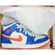 thumbnail image 1 of Ni - ke Men's Ni - ke Air Jordan 1 Mid "KNICKS" Gamr Royal Blue-Orange Sz 4 [FD1029-400], 1 of 5