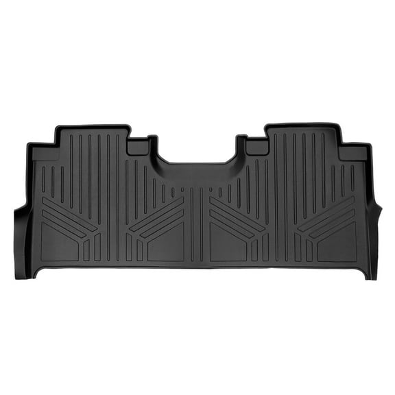 SMARTLINER Custom Fit Floor Mats 2nd Row Liner Black Compatible With 2015-2022 Ford F-150 SuperCrew with 1st Row Bucket Seats & 2nd Row Under Seat Storage