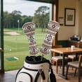 thumbnail image 4 of Yuyamidu Brown Aztec Tribal Golf Club Head Covers, Waterproof Leather Golf Head Covers, Fit Driver Fairway Wood Hybrid Golf Accessory, 4 of 8