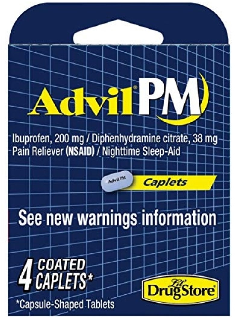 Advil PM 200 mg Ibuprofen Nighttime Sleep, 4 ea
