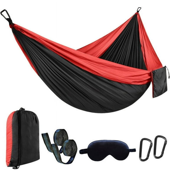 Camping Hammock Double & Single Portable Hammocks with 2 Tree Straps and Carry Bag, Outdoor Hammock for Travel/Backpacking/Beach/Backyard