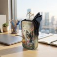 thumbnail image 7 of SEANATIVE Zipper Eyeglass Case for 2 Pairs of Glasses, Lightweight Glasses Case Dual Compartment Sunglasses Pouch Portable Travel Eyewear Holder Bag for Men Women, Chihuahua Dog Daisy Butterfly, 7 of 7