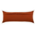 thumbnail image 3 of LR Home Ox Bay Hand-Woven Brown/White Bordered All-Natural Cotton Pillow Cover, 3 of 8